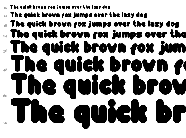 Funny And Cute font waterfall